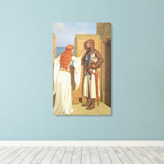 Toile L'ombre du chevalier (par Edmund Blair Leighton) (Insitu (Plancher de Bois))