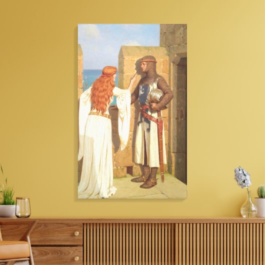 Toile L'ombre du chevalier (par Edmund Blair Leighton) (Insitu(Salon))