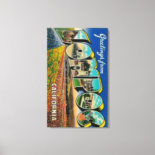 Toile Lompoc, Californie - Scènes de grandes lettres (Recto)