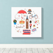 Toile London Doodles (Insitu (Plancher de Bois))