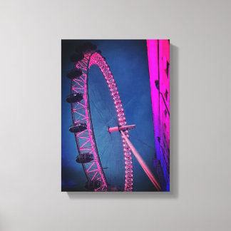 Toile London Eye at night Stretted Canvas Imprimer