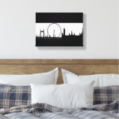 Toile London Eye City Skyline Black & White Canvas Impri (Insitu(Chambre))