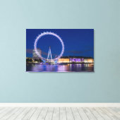 Toile London Eye Wheel À La Nuit Avec Lights Canvas Art (Insitu (Plancher de Bois))