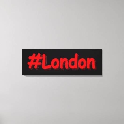 Toile "#London" Joli Design. Commandez dès maintenant  (Recto)