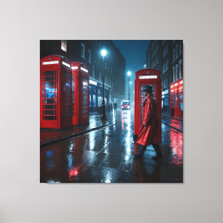 Toile London Rain and Red Coats