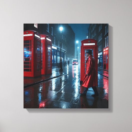Toile London Rain and Red Coats (Recto)