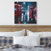 Toile London Rain and Red Coats (Insitu(Chambre))
