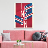 Toile Londres, Angleterre | Typographie illustrée Retro (Insitu(Salon))
