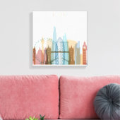 Toile Londres, Angleterre | Ville Skyline (Insitu(Salon))
