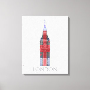 Toile Londres Big Ben Union Jack