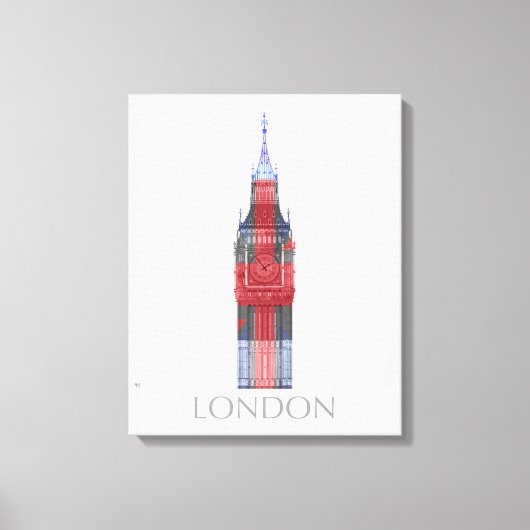 Toile Londres Big Ben Union Jack (Recto)