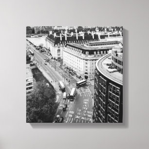 Toile Londres en noir et blanc