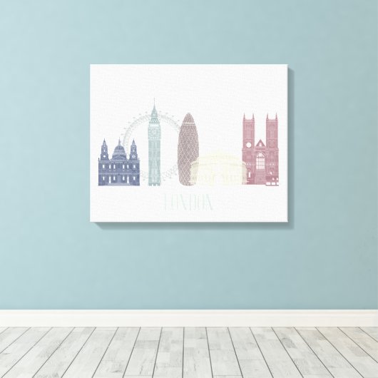 Toile Londres Skyline (Insitu (Plancher de Bois))