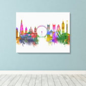 Toile Londres Skyline - Rainbow (Insitu (Plancher de Bois))