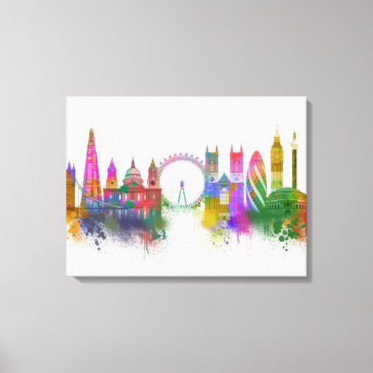 Toile Londres Skyline - Rainbow (Recto)