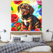 Toile Lonely Dachshund Carlin Puppy Chig Art (Insitu(Chambre))