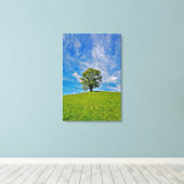 Toile Lonely Tree - Terrain Grassy Serene (Insitu (Plancher de Bois))