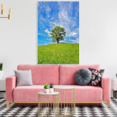 Toile Lonely Tree - Terrain Grassy Serene (Insitu(Salon))