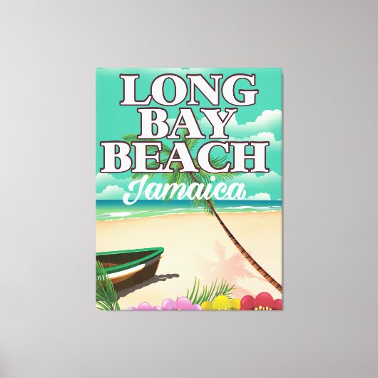 Toile Long bay beach Jamaïque affiche Voyage (Recto)
