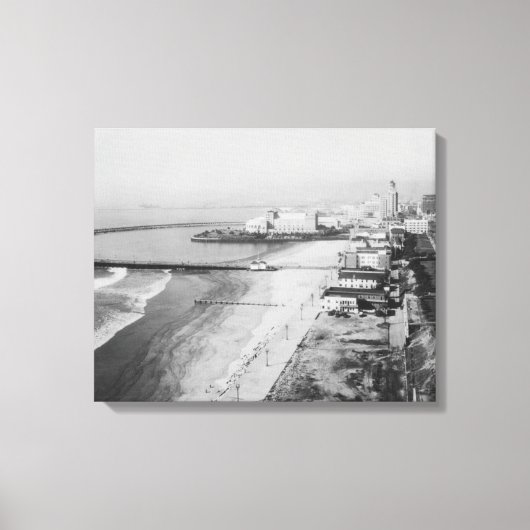 Toile Long Beach, California Rainbow Pier et Ocean (Recto)
