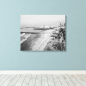 Toile Long Beach, California Rainbow Pier et Ocean (Insitu (Plancher de Bois))