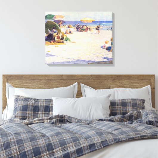 Toile Long Beach (État de New York) (par E.H. Potthast) (Insitu(Chambre))