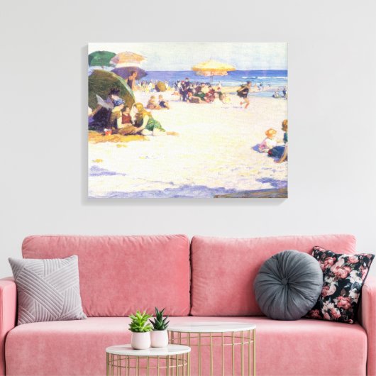 Toile Long Beach (État de New York) (par E.H. Potthast) (Insitu(Salon))