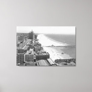 Toile Long Beach, littoral de la Californie et plage