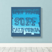 Toile Long Beach Surf Californie (Insitu (Plancher de Bois))