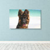 Toile Long Haired German Shepherd Beach (Insitu (Plancher de Bois))