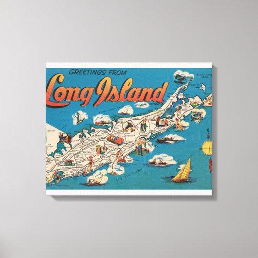 Toile Long Island, New York - Salutations de (Recto)