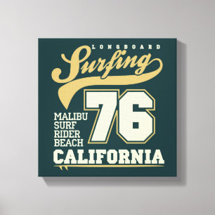 Toile Longboard surfant la Californie 76