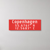 Toile Longitude de la Latitude de Copenhague (Recto)
