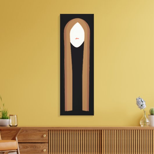 Toile Longue Chevelure Art | Portrait Moderne Minimalist (Insitu(Salon))