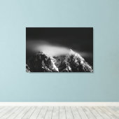 Toile Longue exposition noire et blanche des nuages des  (Insitu (Plancher de Bois))