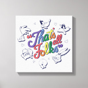 Toile LOONEY TUNES™ - C'est fini les amis ! Badge de fie