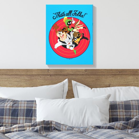 Toile LOONEY TUNES™ "C'EST TOUS LES FOLKS™" Groupe Bulls (Insitu(Chambre))