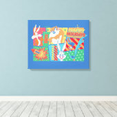 Toile LOONEY TUNES™ | Motif Joyeuses Fêtes (Insitu (Plancher de Bois))