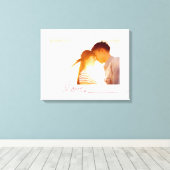 Toile Loopy Love Heart String Simple Knot Modern Photo (Insitu (Plancher de Bois))