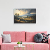 Toile L'Orage Passant sur Alpine Meadows (Insitu(Salon))