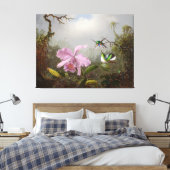 Toile L'orchidée HEADE Cattleya avec des colibris brésil (Insitu(Chambre))
