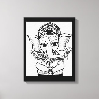 TOILE LORD GANESHA PEINTURE ACRYLIQUE
