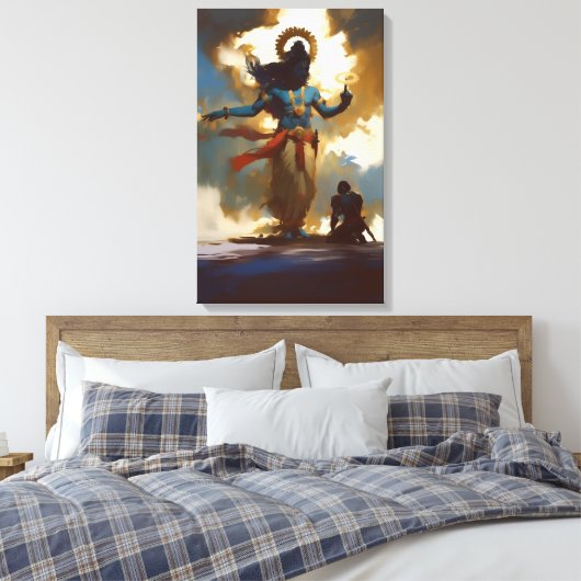 Toile Lord Krishna et Arjuna Canvas Wall Art (Insitu(Chambre))