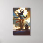 Toile Lord Krishna et Arjuna Canvas Wall Art (Recto)