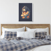 Toile Lord Narasimha Hugging Prahlada Canvas Mur Art (Insitu(Chambre))
