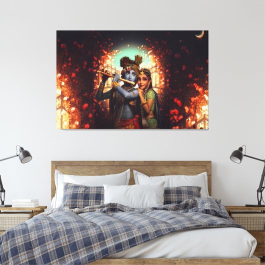 Toile Lord Radha Krishna Canvas Imprimer Image 2 (Insitu(Chambre))