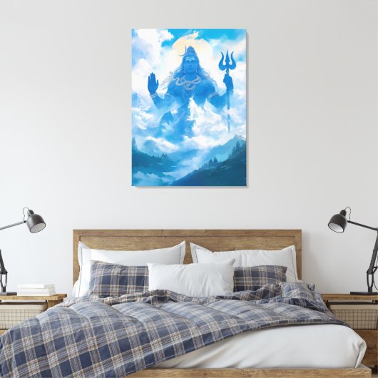 Toile Lord Shiva dans Kailasa Canvas Wall Art (Insitu(Chambre))