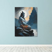 Toile Lord shiva méditation, chauffage au foyer, cadeau, (Insitu (Plancher de Bois))