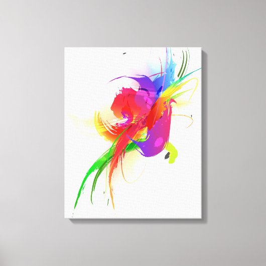 Toile Lorikeet arc-en-ciel Abstrait (Recto)