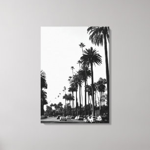 Toile Los Angeles Beverly Hills noir et blanc